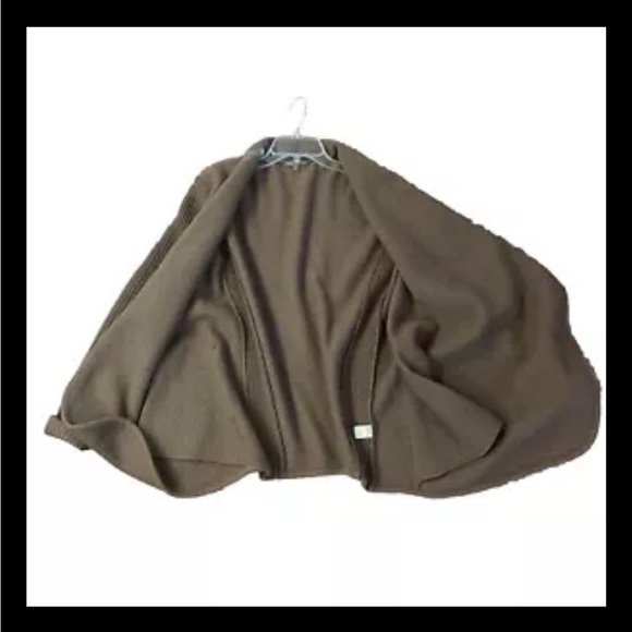 Vince Brown sugar Boiled wool wrap/sweater - Picture 2 of 6